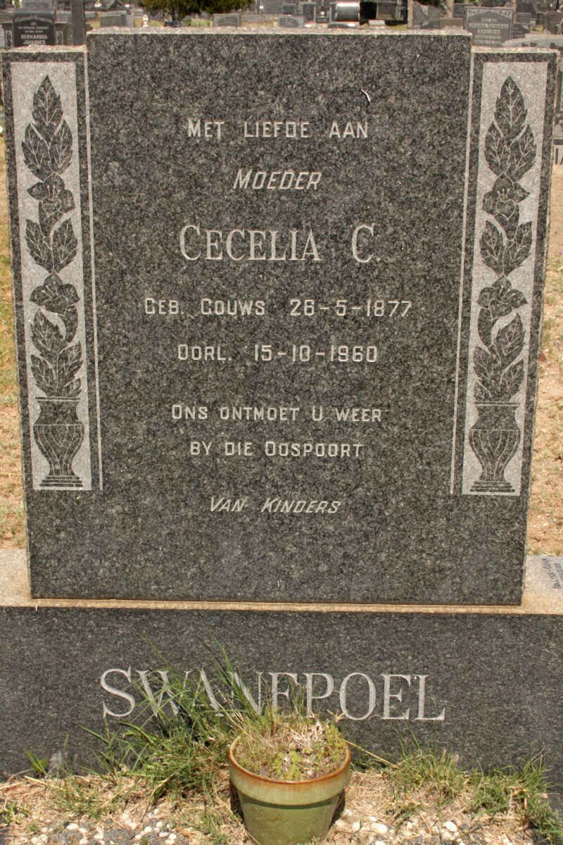 SWANEPOEL Cecelia C. nee GOUWS 1877-1960