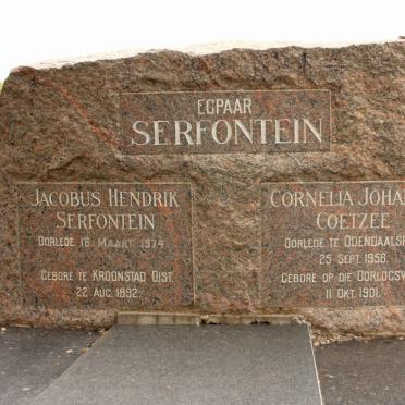 SERFONTEIN Jacobus Hendrik 1892-1974 &amp; Cornelia Johanna COETZEE 1901-1958