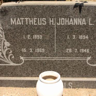 ?LS Mattheus H. 1893-1969 &amp; Johanna L.C. 1894-1946
