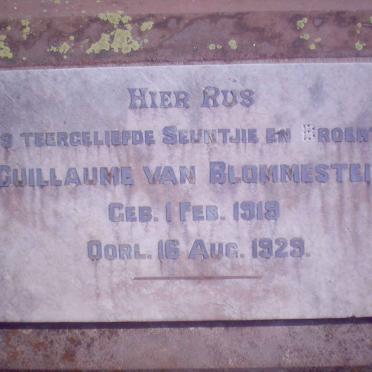 BLOMMESTEIN Guillaume, van 1919-1929