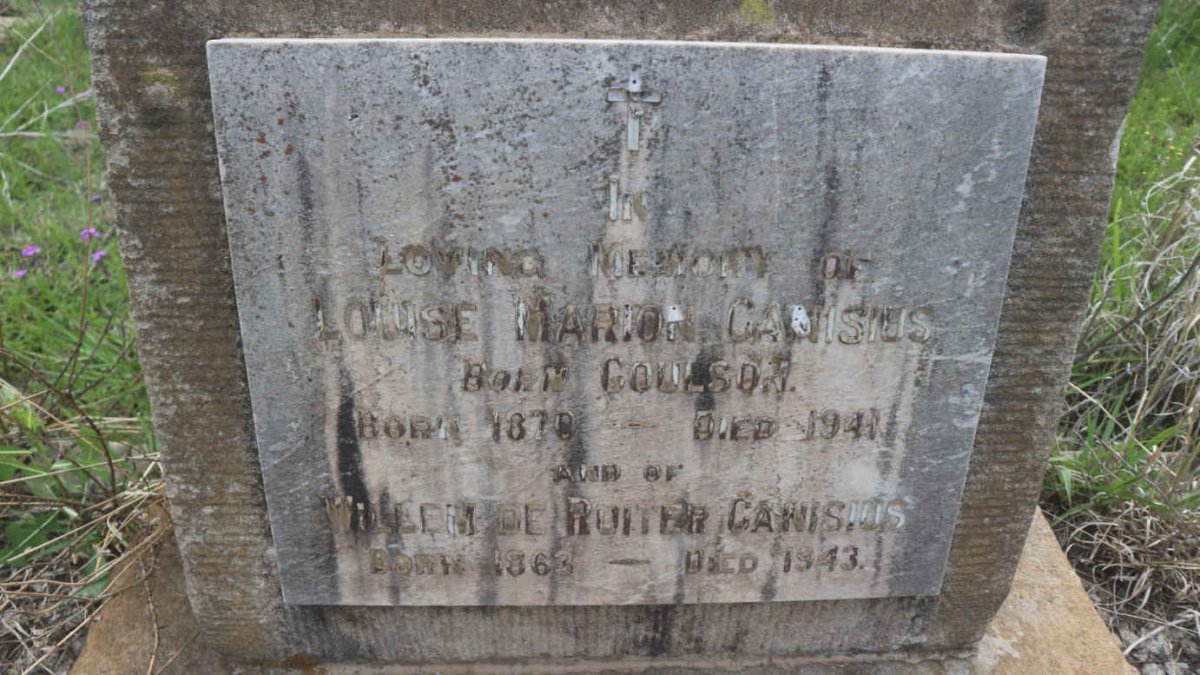 CANISIUS Willem de Ruiter 1863-1943 & Louise Marion COULSON 1870-1941