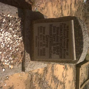 GRIFFIN Thomas Yates 1849-1914 &amp; Marie Katherine Eric 1868-1918