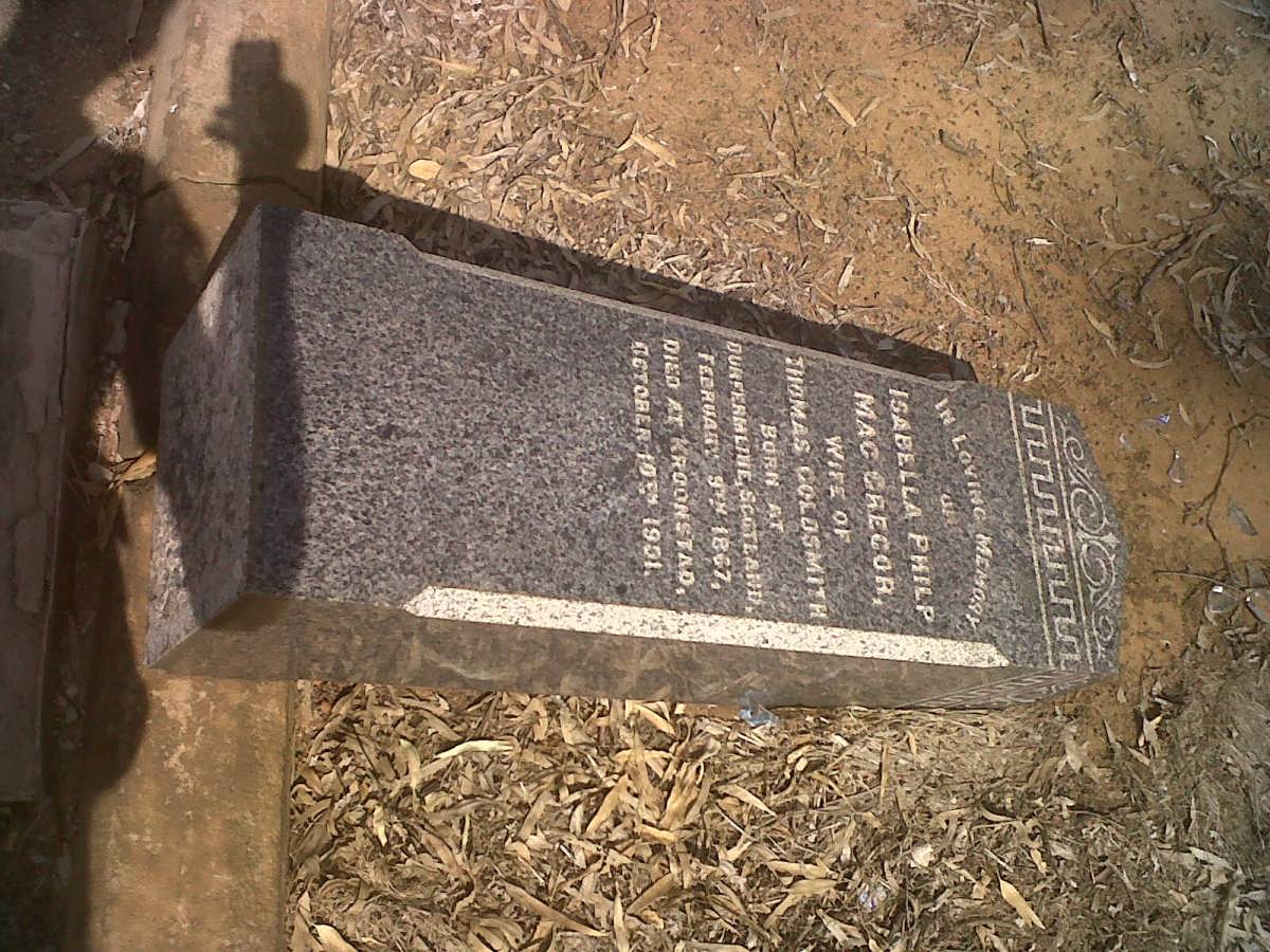 GOLDSMITH Isabella Philp MacGregor 1867-1901