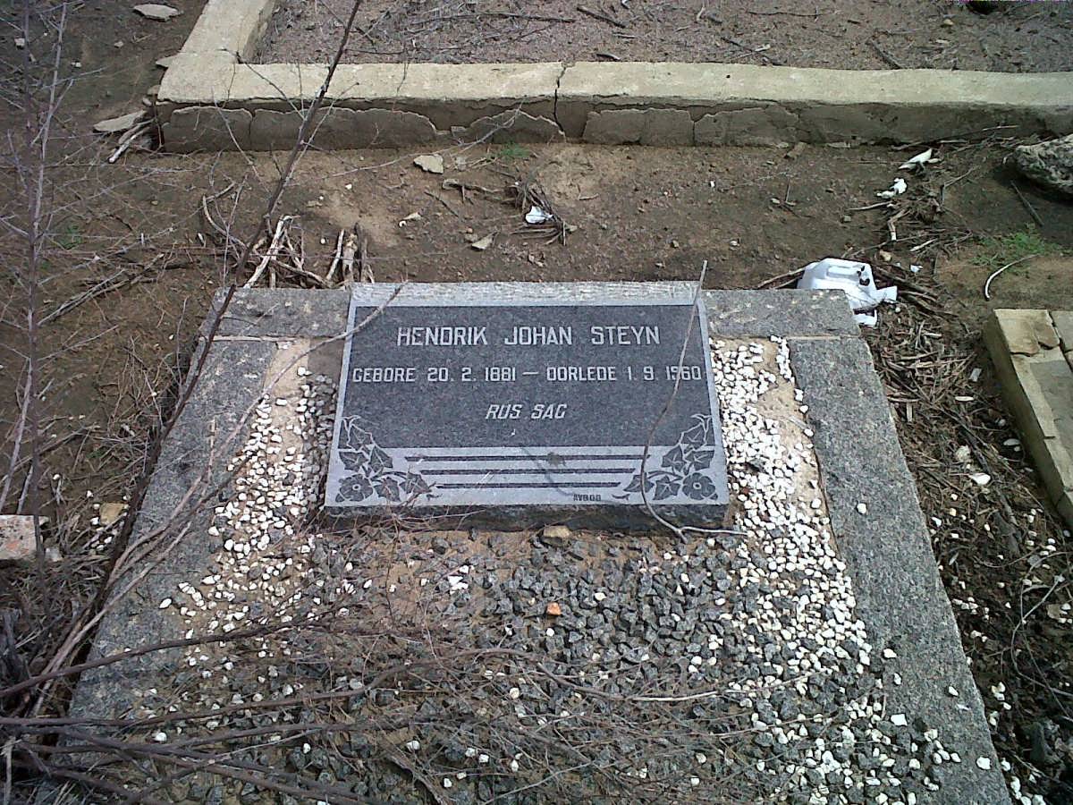 STEYN Hendrik Johan 1881-1960