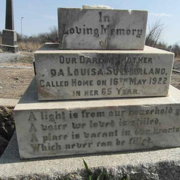 SUTHERLAND Ada Louisa -1922