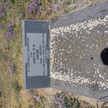 ADLER Janetta M.M. nee KOTZE 1872-1947
