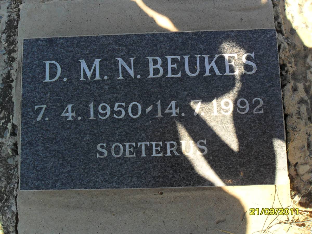 BEUKES D.M.N. 1950-1992
