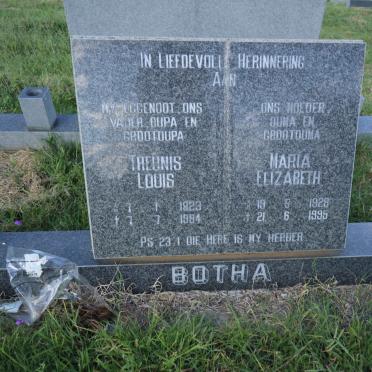 BOTHA Theunis Louis 1923-1994 &amp; Maria Elizabeth 1928-1995