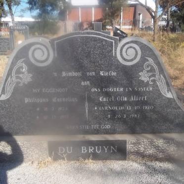 BRUYN Philippus Cornelius, du 1924-? :: ARNOLD Carel Otto Albert 1920-1987