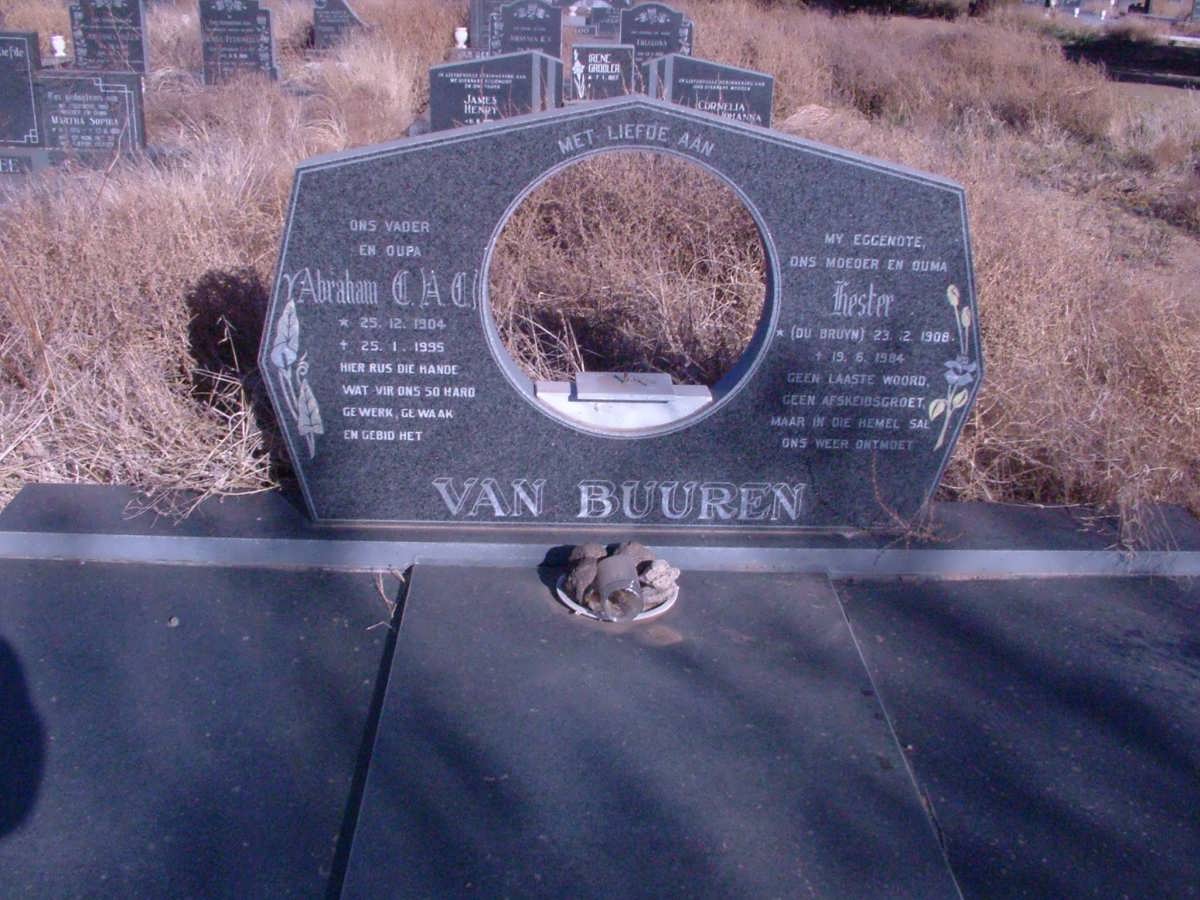 BUUREN Abraham C.H.C., van 1904-1995 & Hester DE BRUYN 1906-1984