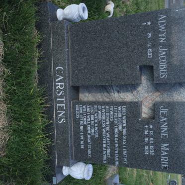 CARSTENS Alwyn Jacobus 1933-  &amp; Jeanne Marie 1938-1994