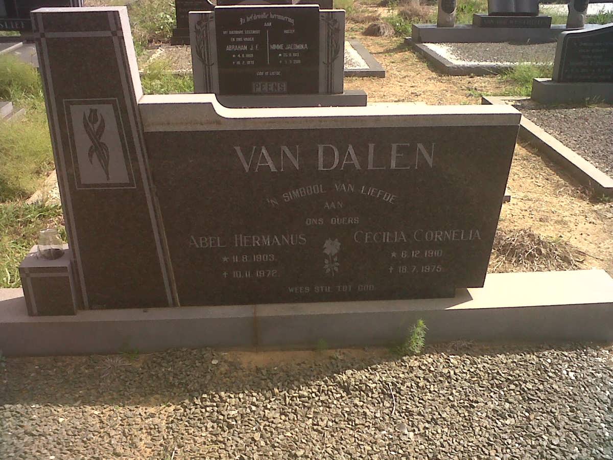 DALEN Abel Hermanus, van 1903-1972 & Cecelia Cornelia 1910-1975