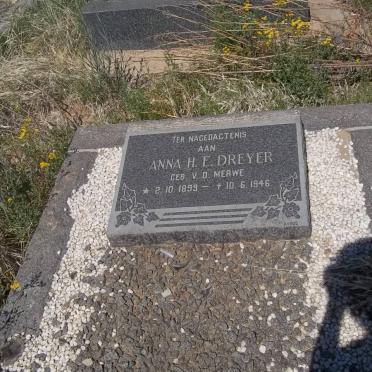 DREYER Anna H.E. nee V.D. MERWE 1899-1946