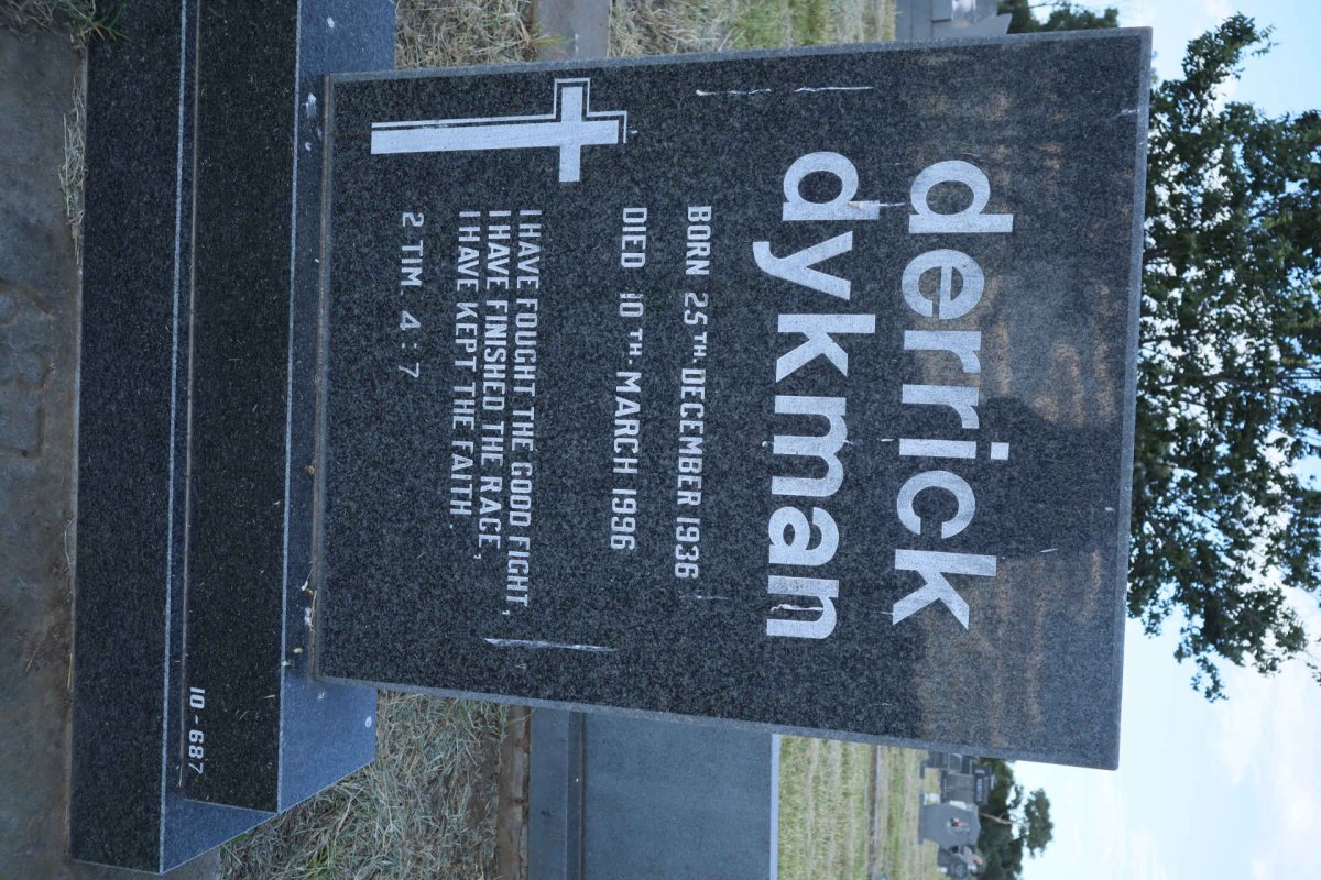 DYKMAN Derrick 1936-1996