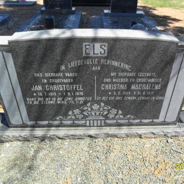 ELS Jan Christoffel 1913-1975 &amp; Christina Magdalena 1909-1971