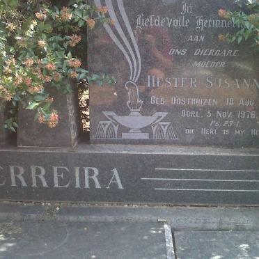 FERREIRA Johannes Stephanus 1904-1960 &amp; Hester Susanna OOSTHUIZEN 1904-1976