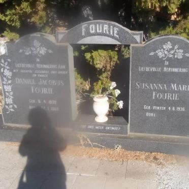 FOURIE Daniel Jacobus 1938-1988 &amp; Susanna Maria VENTER 1936-