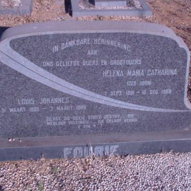 FOURIE Louis Johannes 1895-1969 &amp; Helena Maria Catharina HORN 1901-1968
