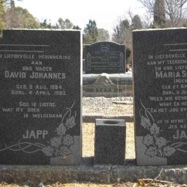 JAPP David Johannes 1884-1963 &amp; Maria Susanna 1886-1957