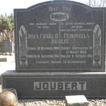 JOUBERT Josia Charl D. 1884-1963 &amp; Petronella OOSTHUIZEN 1884-1957