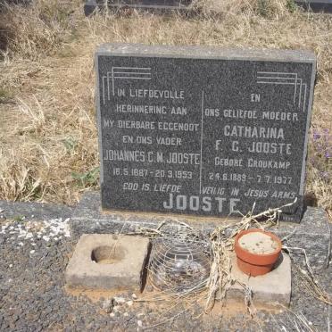 JOOSTE Johannes C.M. 1887-1953 &amp; Catharina F.G. CROUKAMP 1889-1977