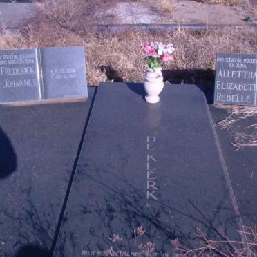 KLERK Frederick Johannes, de ??-?? &amp; Alletta Elizabeth Rebelle 1914-19??