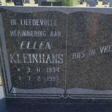 KLEINHANS Ellen 1934-1997