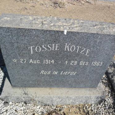 KOTZE Tossie 1914-1965