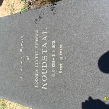 KOUDSTAAL Lodola Elvire Hermina 1913-1972