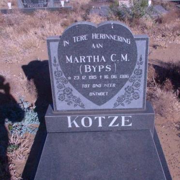 KOTZE Martha C.M. 1915-1986