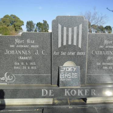 KOKER Johannes J.C. de 1923-1973 &amp; Catharina M.G.S. OOSTHUIZEN 1932-1970 :: DE KOKER Joey 1952 :: DE KOKER Basie 1949-2009