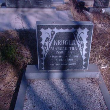 KRUGER Margaretha Isabella nee MATTHEE 1906-1990