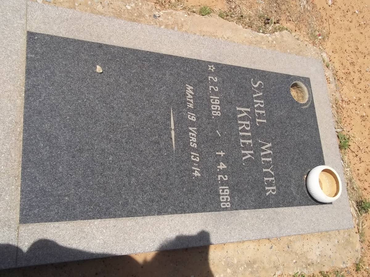 KRIEK Sarel Meyer 1968-1968