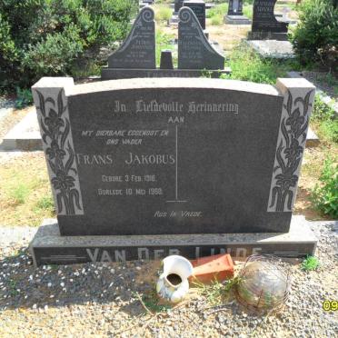 LINDE Frans Jakobus, van der 1916-1960