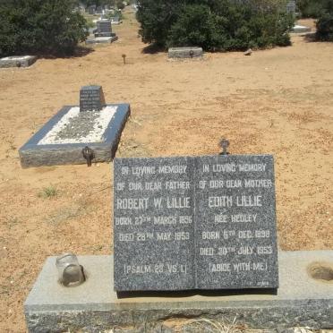 LILLIE Robert W. 1896-1953 &amp; Edith HEDLEY 1898-1953