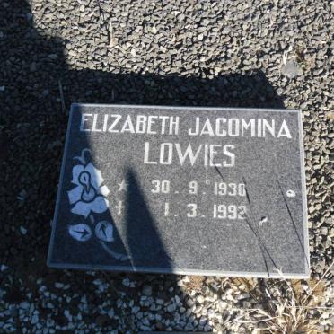 LOWIES Elizabeth Jacomina 1930-1992