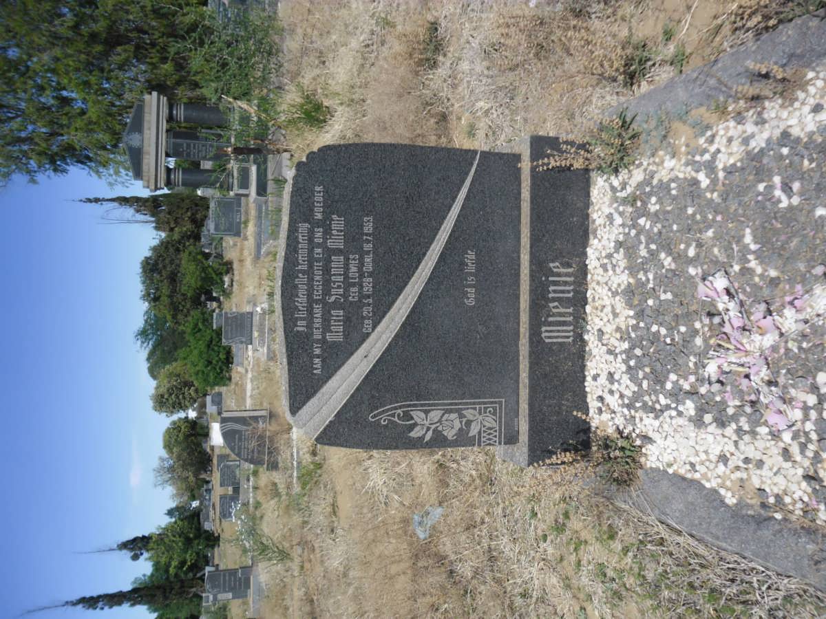 MIENIE Maria Susanna nee LOWIES 1926-1953