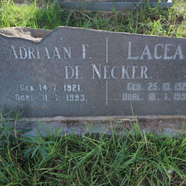 NECKER Adriaan F., de 1921-1993 &amp; Lacea F. 1922-1995