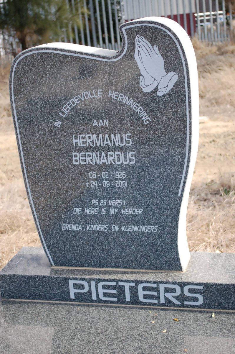 PIETERS Hermanus Bernardus 1926-2001