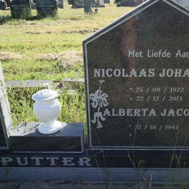 PUTTER Jan Adriaan 1942-2012 &amp; Alberta Jacoba 1943- :: PUTTER Nicolaas Johannes 1972-2013