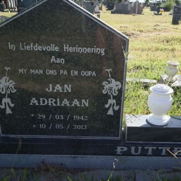 PUTTER Jan Adriaan 1942-2012
