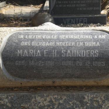 SAUNDERS Maria E.H. 1911-1993