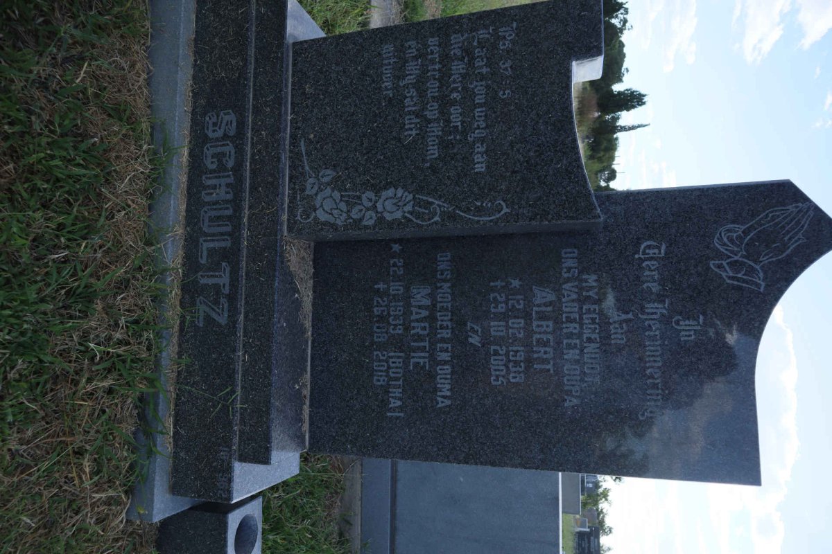 SCHULTZ Albert 1938-2005 & Martie BOTHA 1939-2018