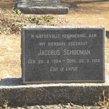 SCHOEMAN Jacobus 1934-1958