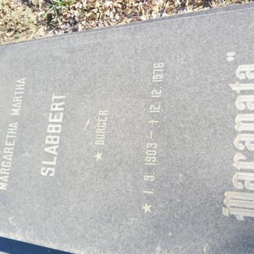 SLABBERT Margaretha Martha nee BURGER 1903-1976