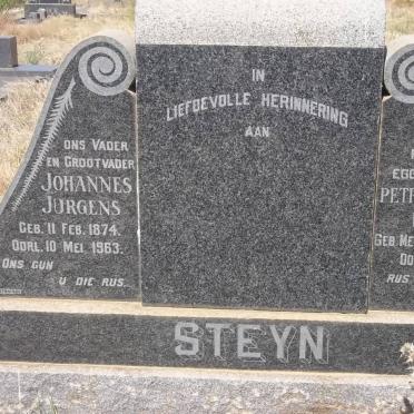 STEYN Johannes Jurgens 1874-1963 &amp; Petronella Maria MEINTJES 18??-1953