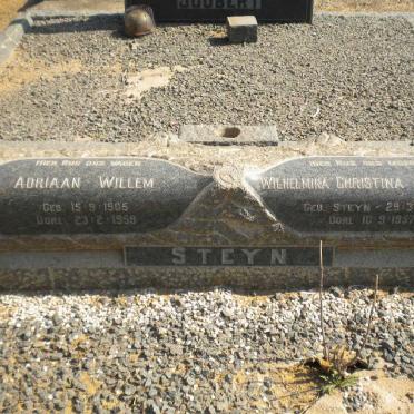STEYN Adriaan Willem 1905-1959 &amp; Wilhelmina Christina Fransina STEYN 1909-1957