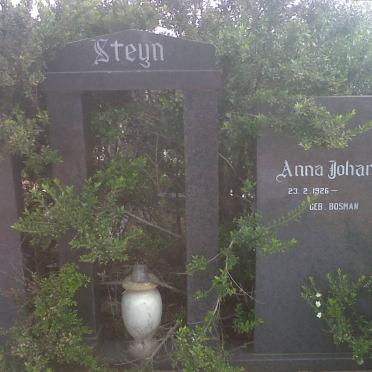 STEYN Douw Gerbrandt 1920-1989 &amp; Anna Johanna BOSMAN 1926-