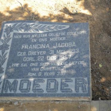SWANEPOEL Francina Jacoba nee DREYER 1893-1957