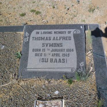 SYMONS Thomas Alfred 1864-1949